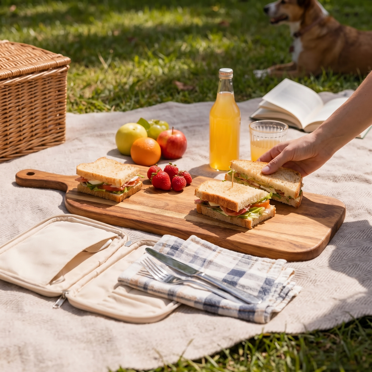 Wooden Serving & Cutting Board with Handle