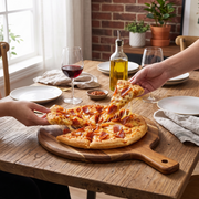 Round Wooden Pizza Serving Board
