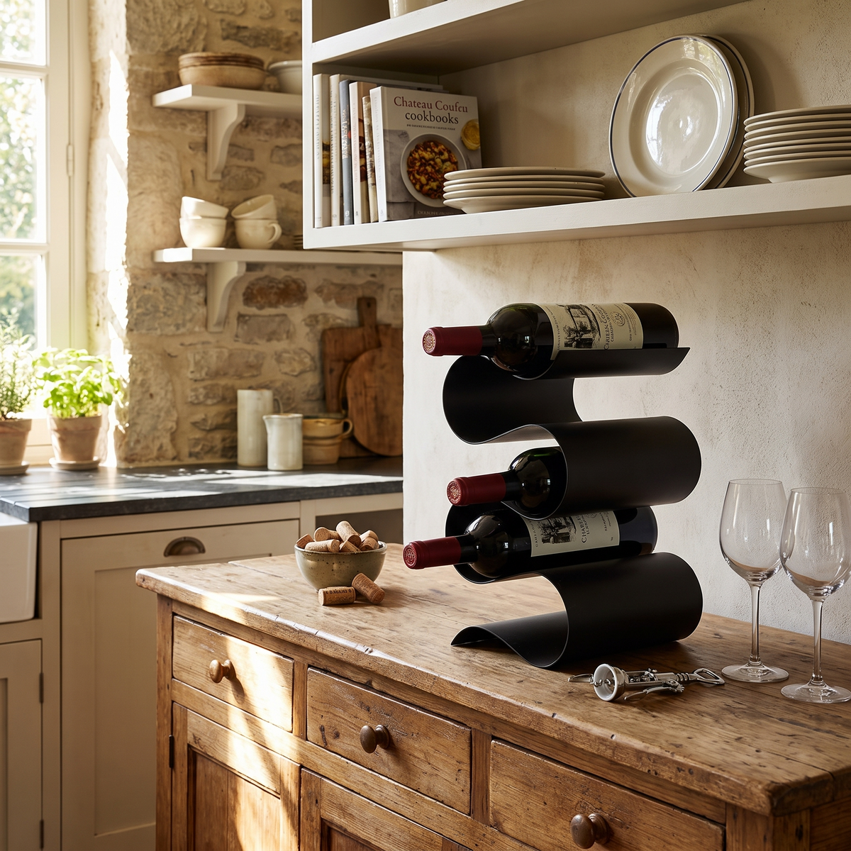 Volta Metal Wave Wine Rack