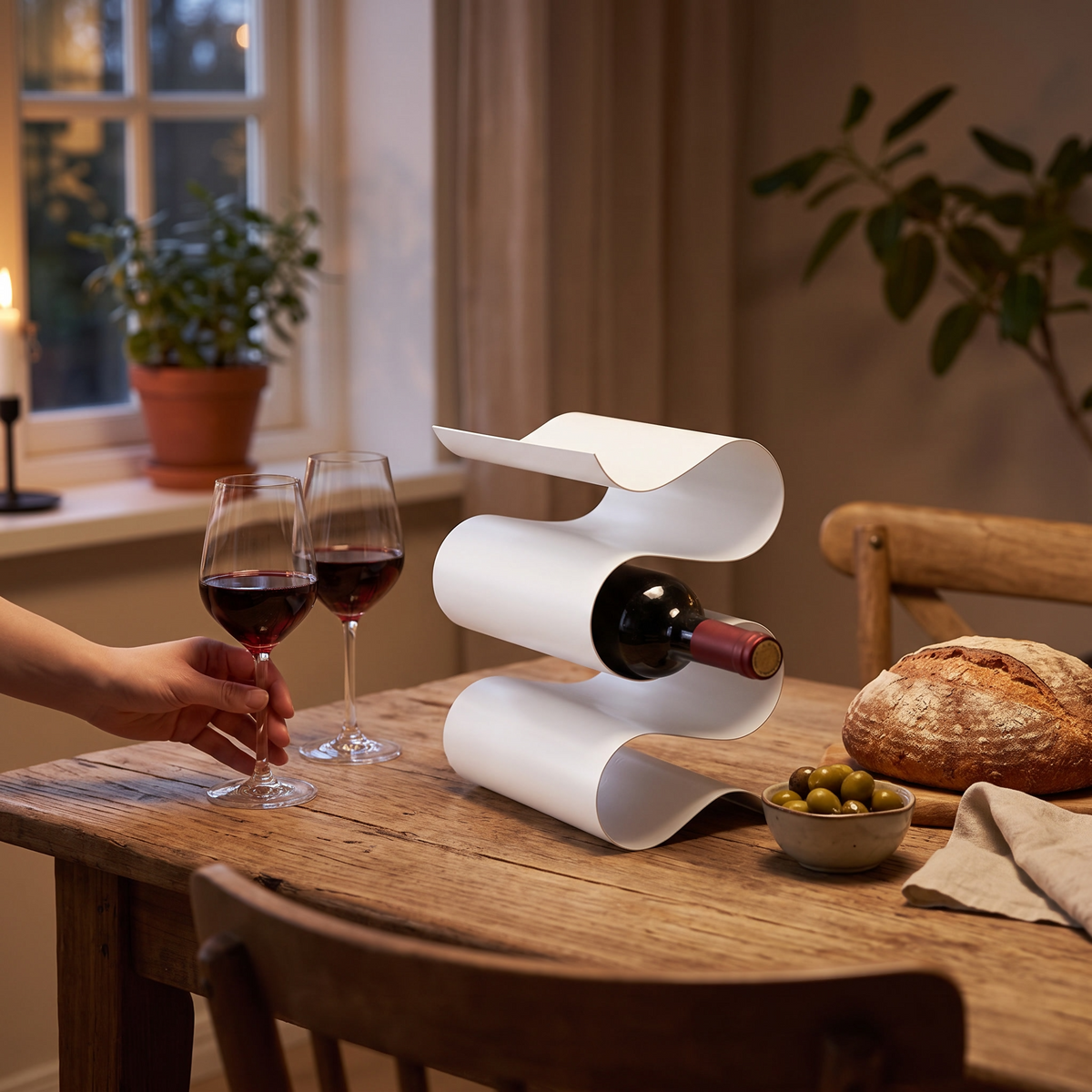 Volta Metal Wave Wine Rack