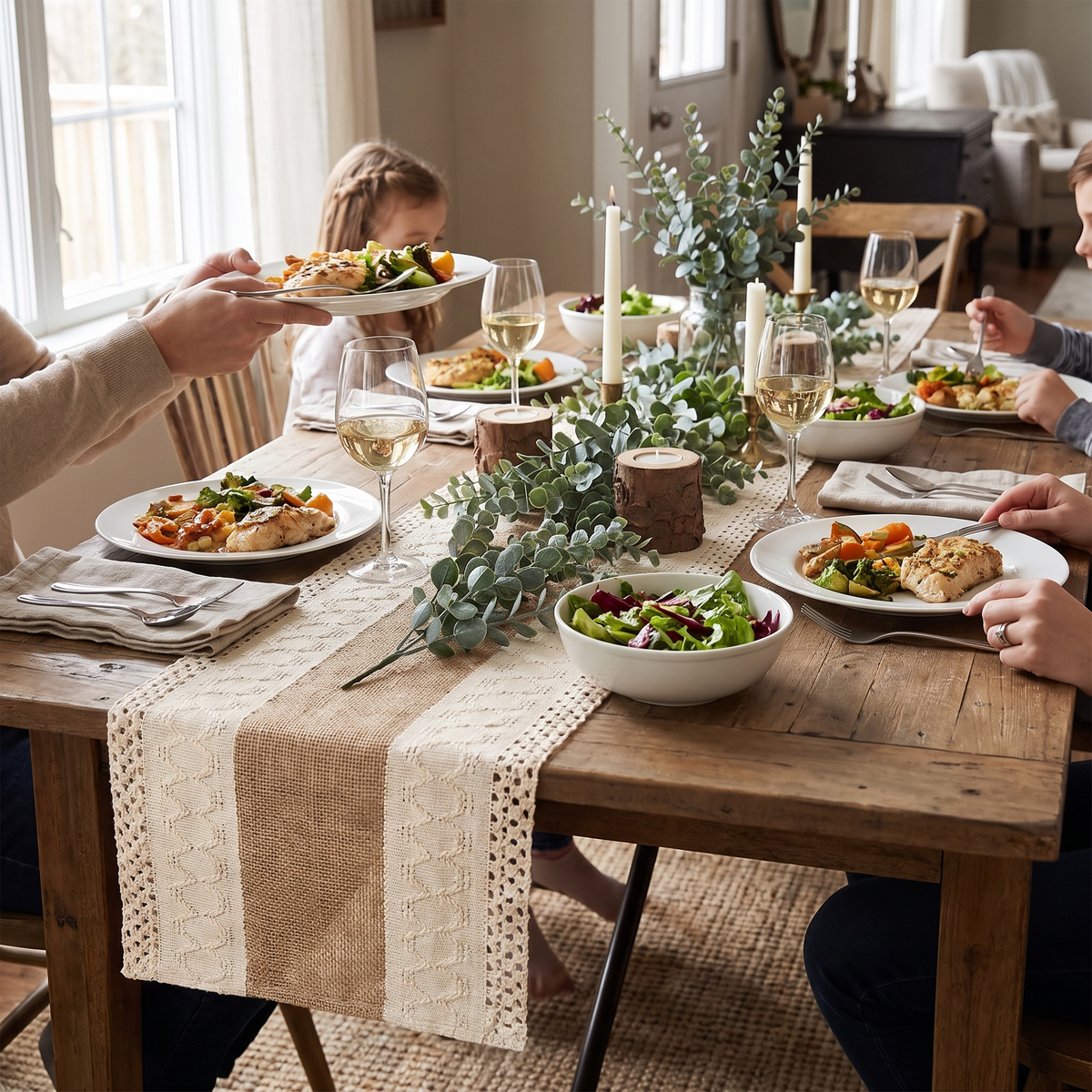 Theron Boho Woven Table Runner with Tassels
