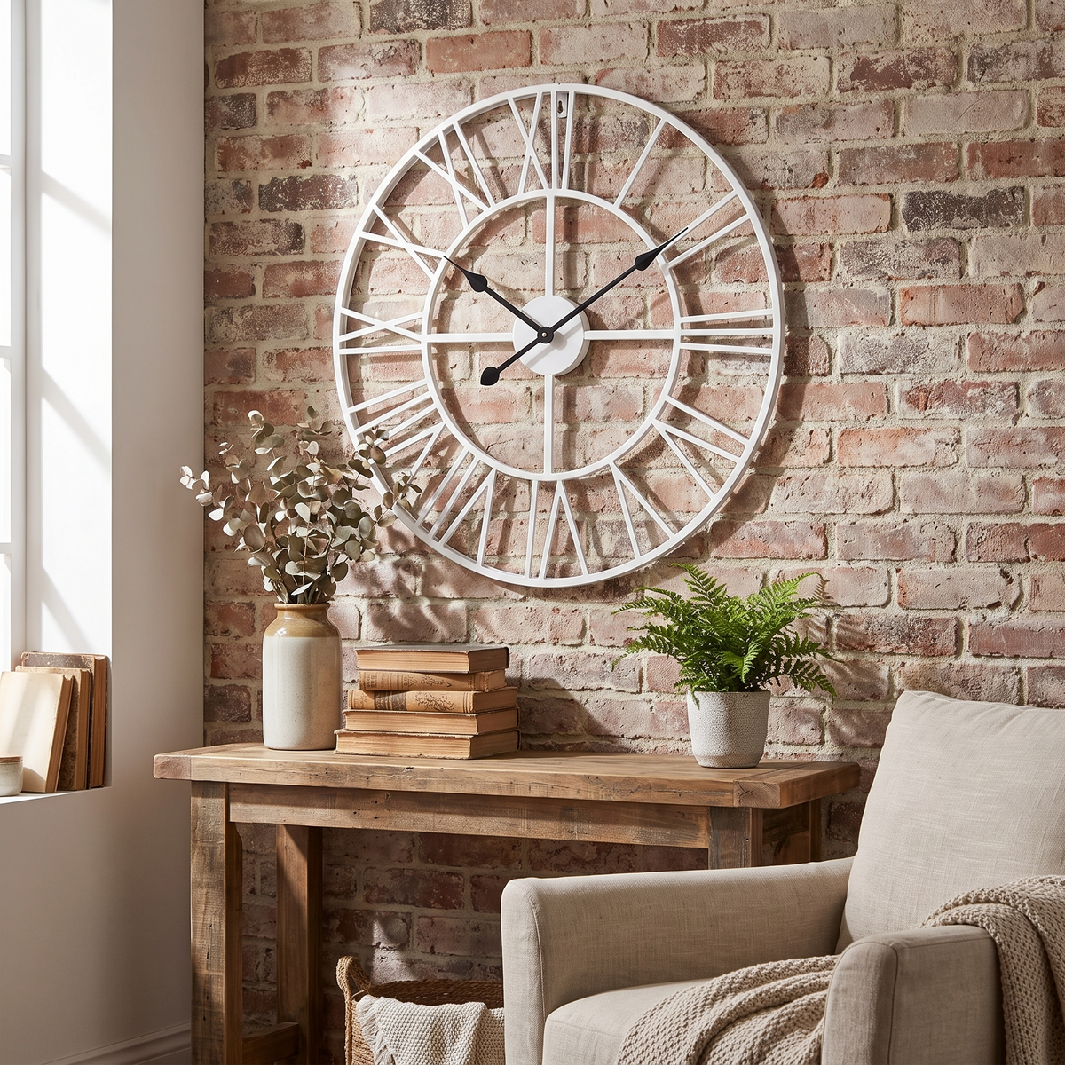 Meridian Metal Skeleton Wall Clock