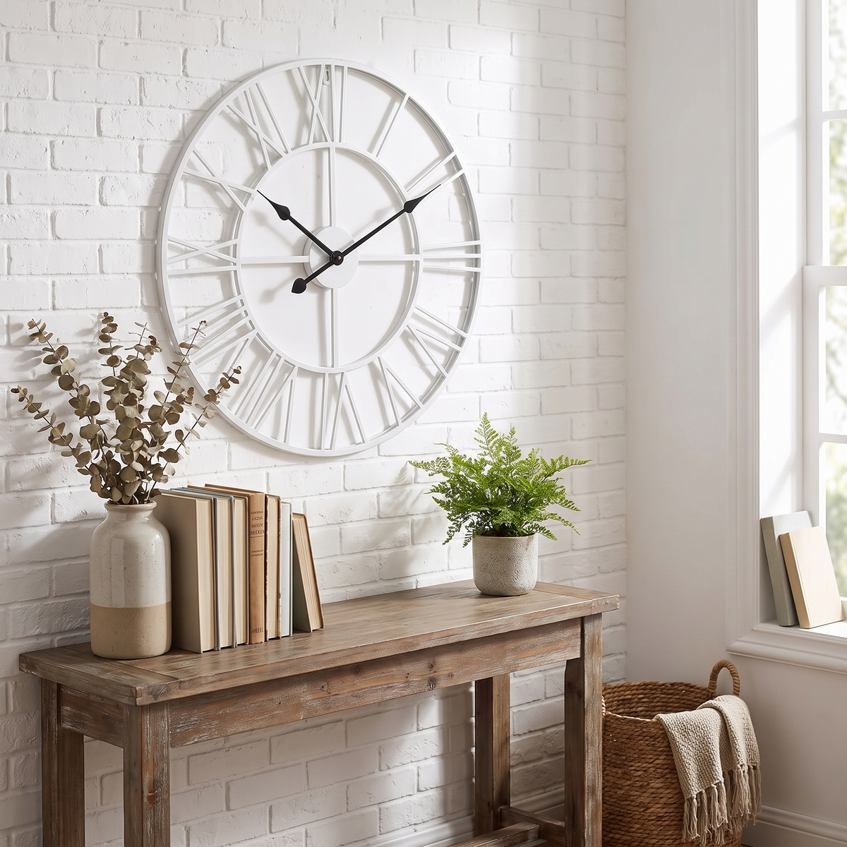 Meridian Metal Skeleton Wall Clock