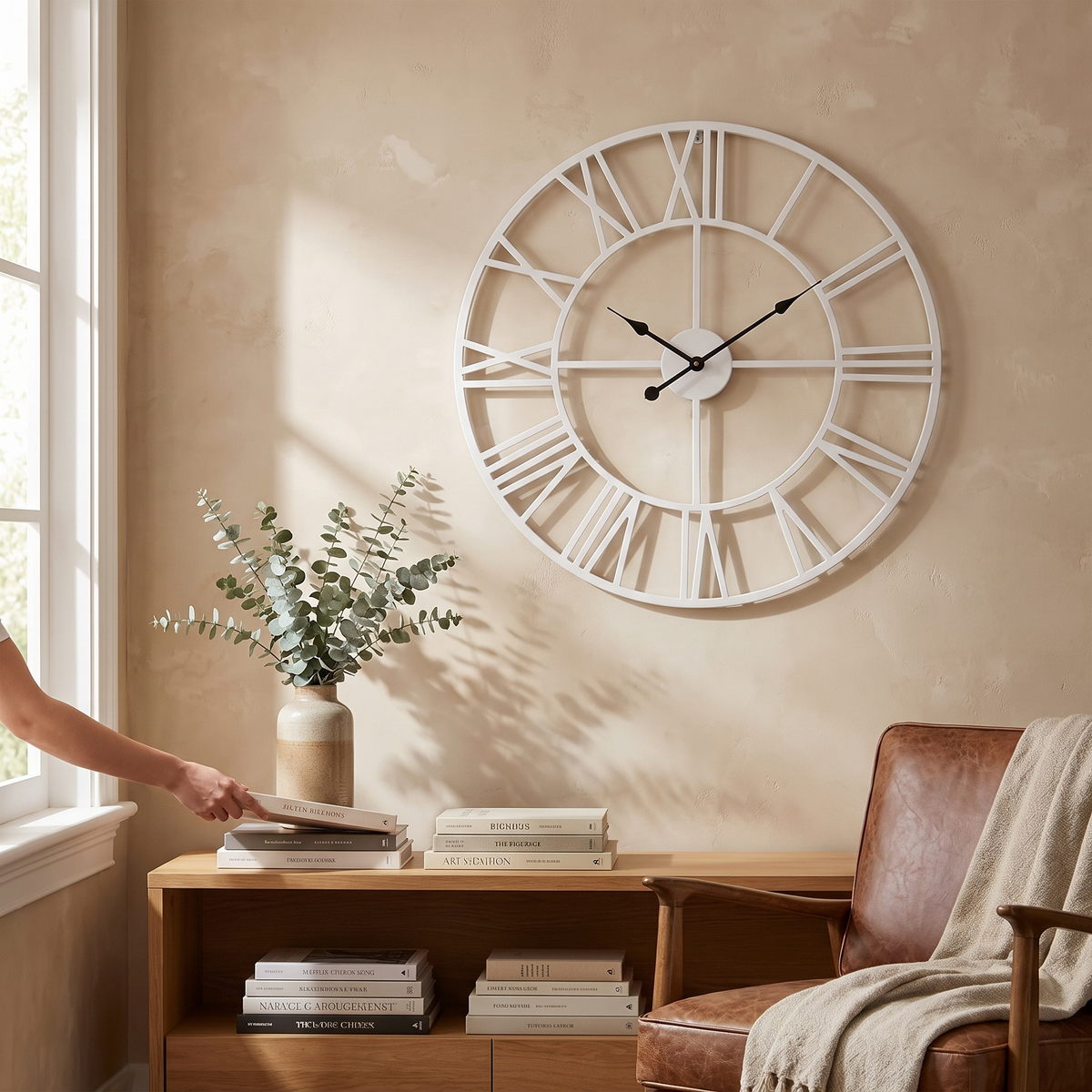 Meridian Metal Skeleton Wall Clock
