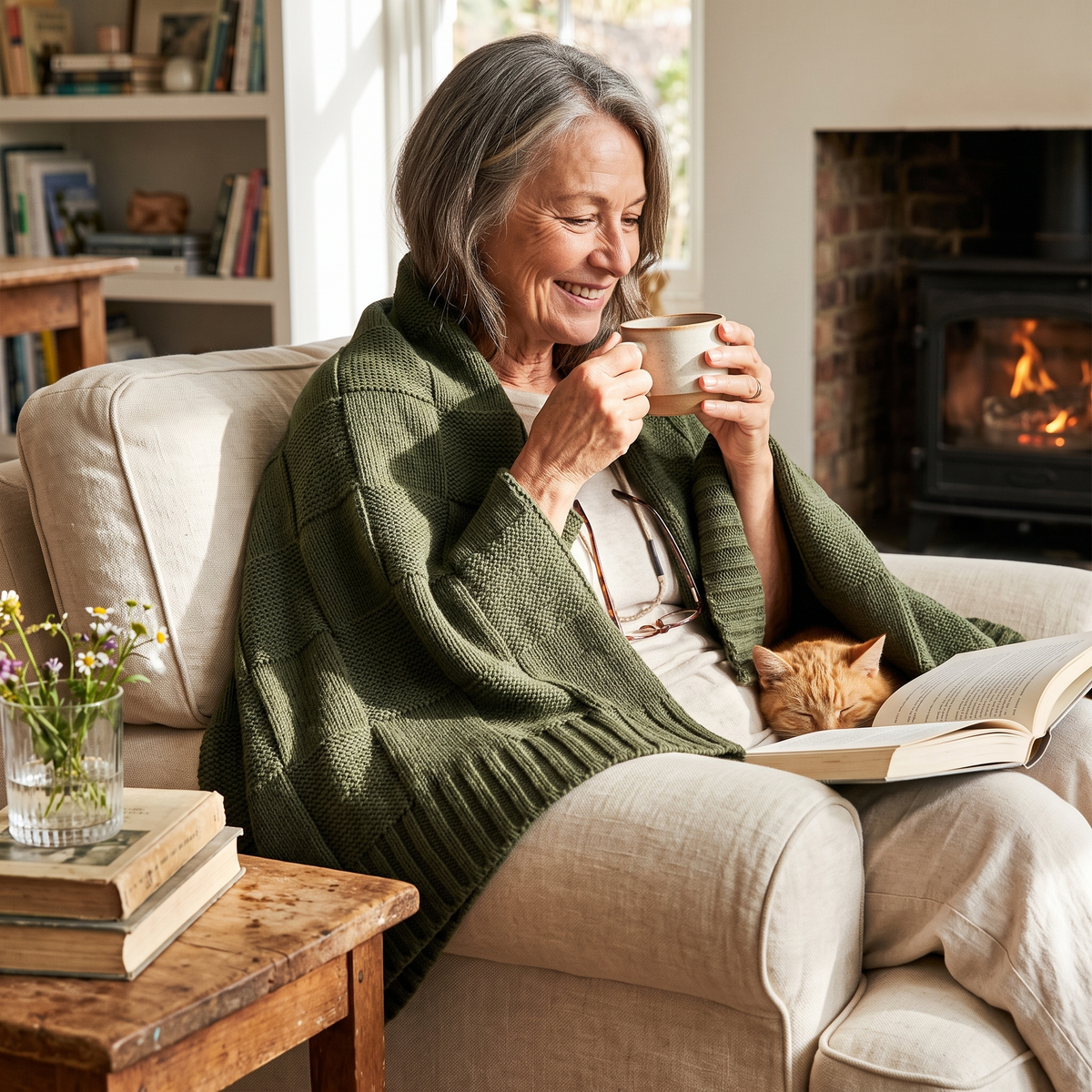 Huxley Chunky Knit Throw Blanket