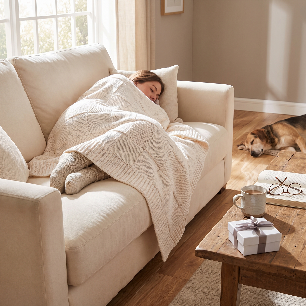 Huxley Chunky Knit Throw Blanket