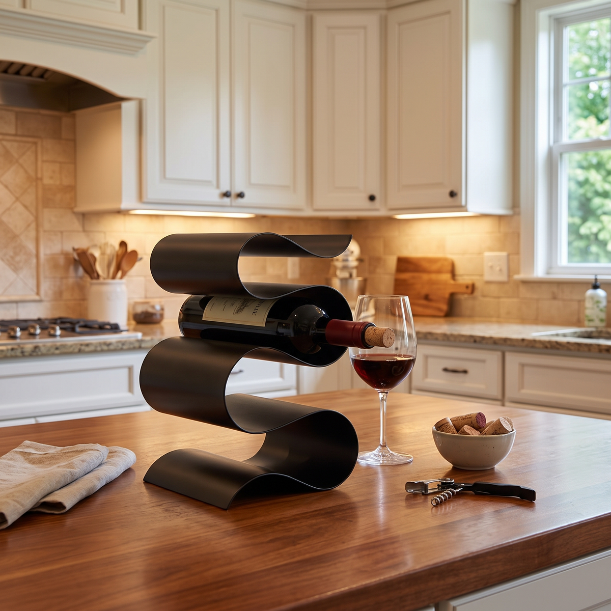Volta Metal Wave Wine Rack