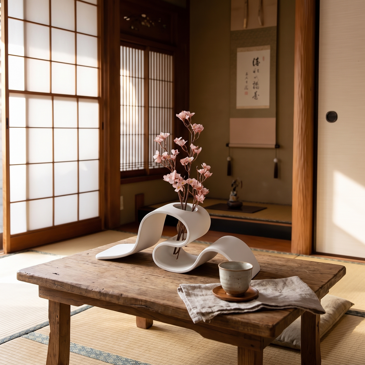 Kintsu Sculptural Ribbon Vase