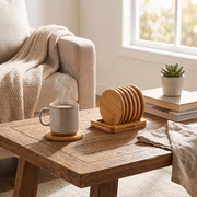 Ashworth Wood Coaster Set with Display Stand