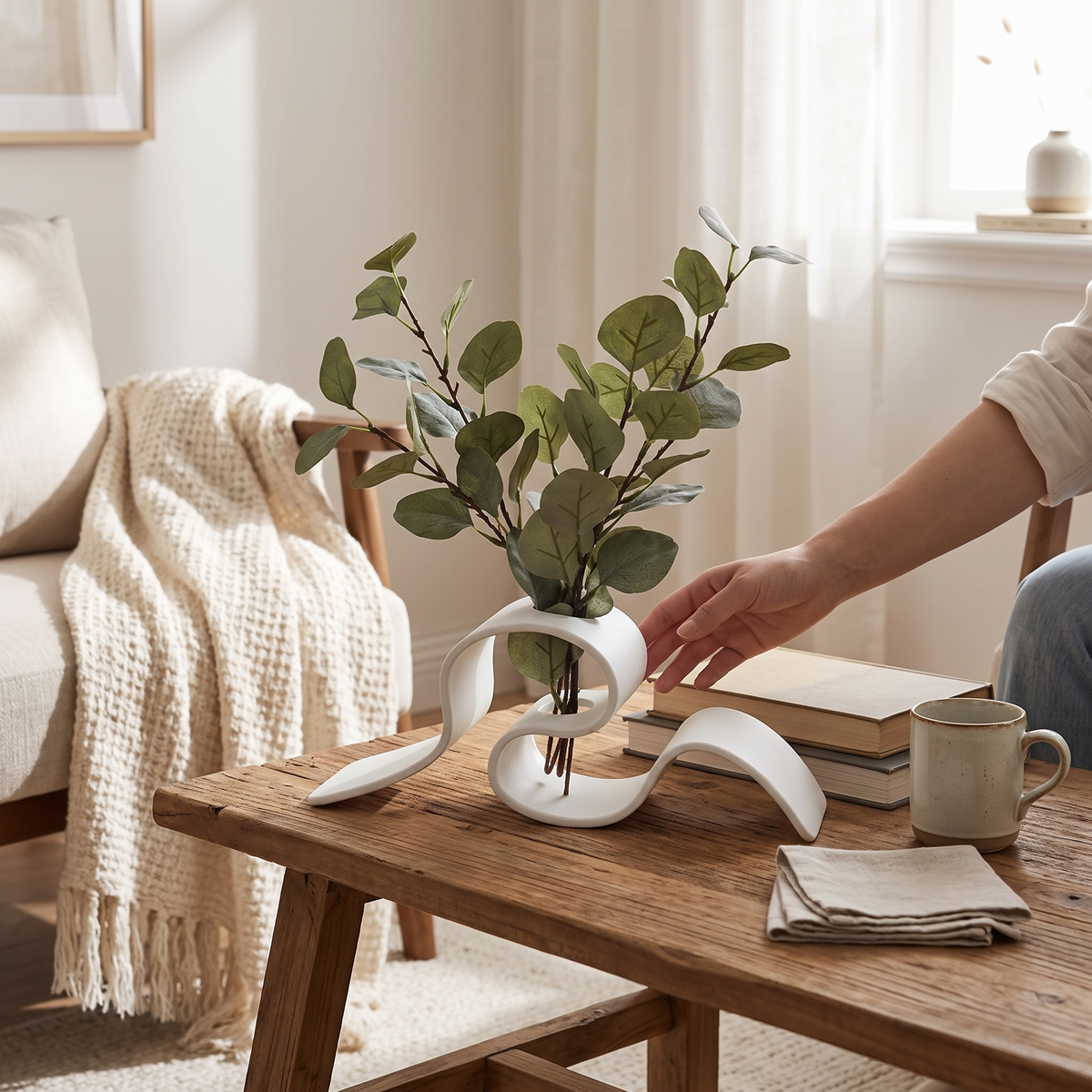 Kintsu Sculptural Ribbon Vase