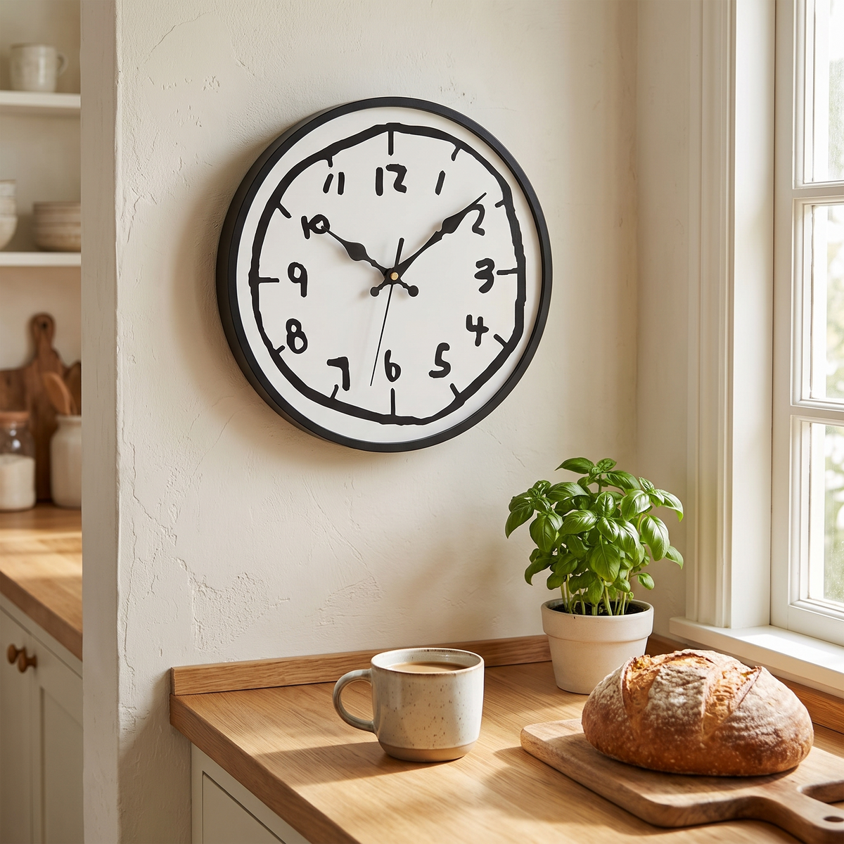 Doodle Time Wall Clock