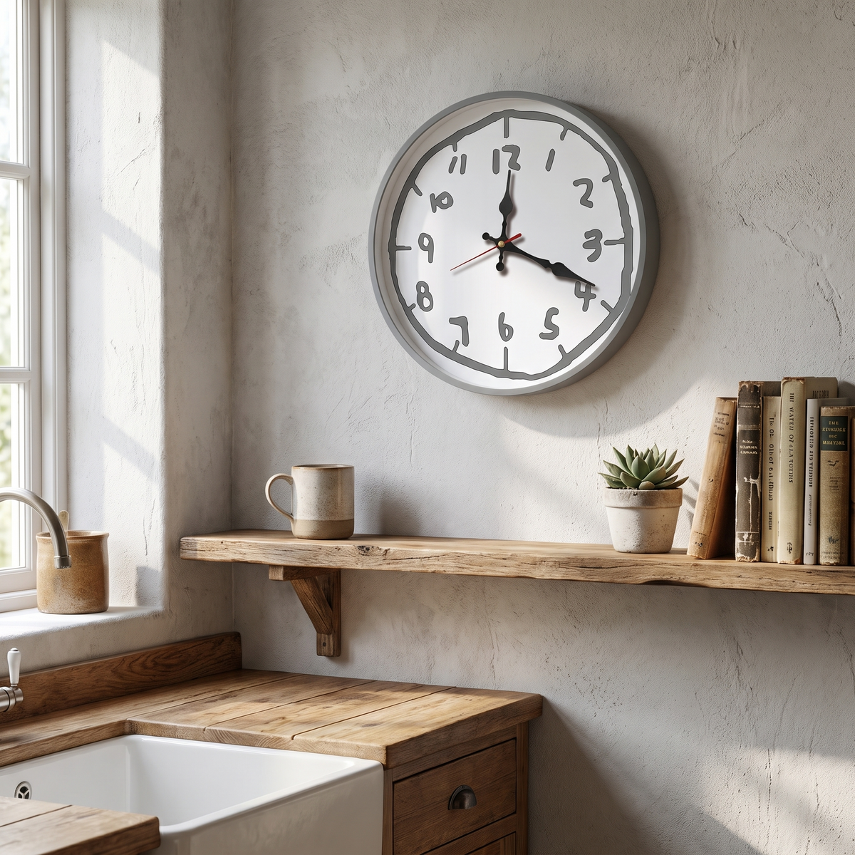 Doodle Time Wall Clock