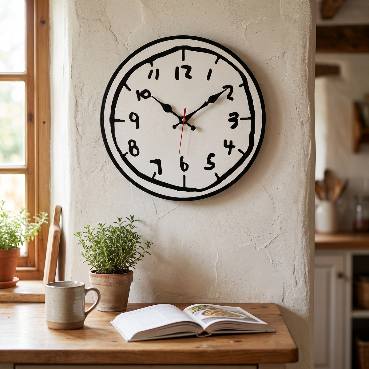 Doodle Time Wall Clock