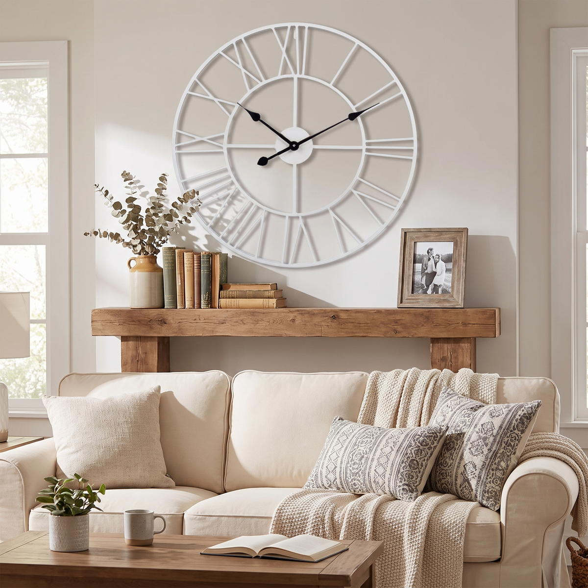 Meridian Metal Skeleton Wall Clock