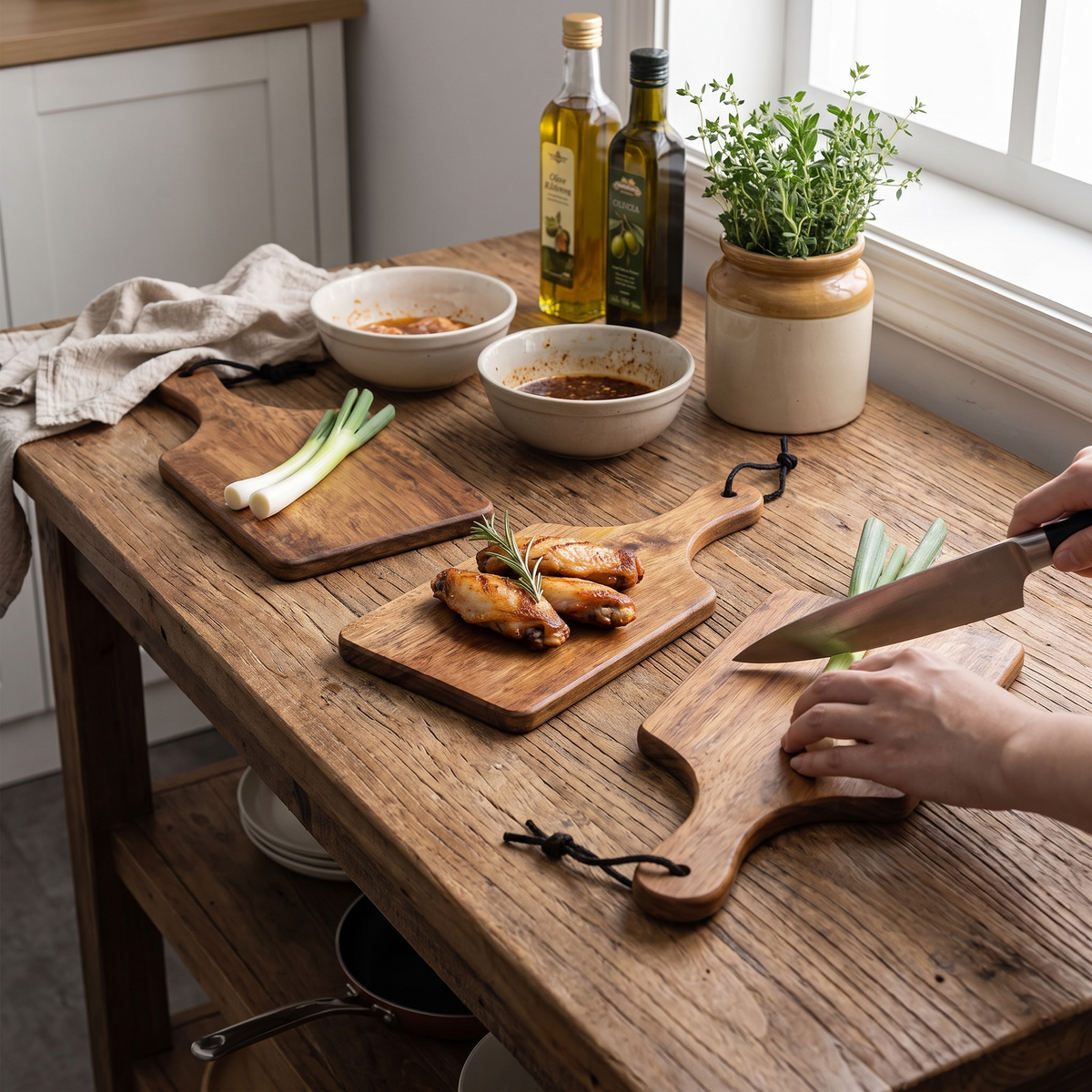 Oakridge Acacia Wood Mini Cutting Boards (3-Piece Set)