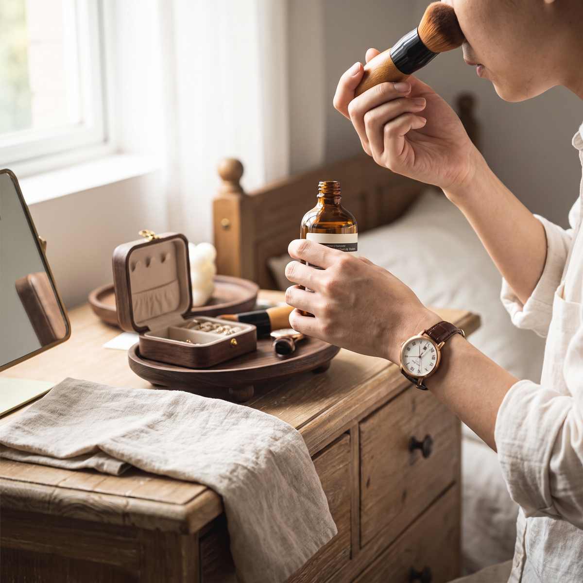 Ashby Wooden Pedestal Catchall Tray