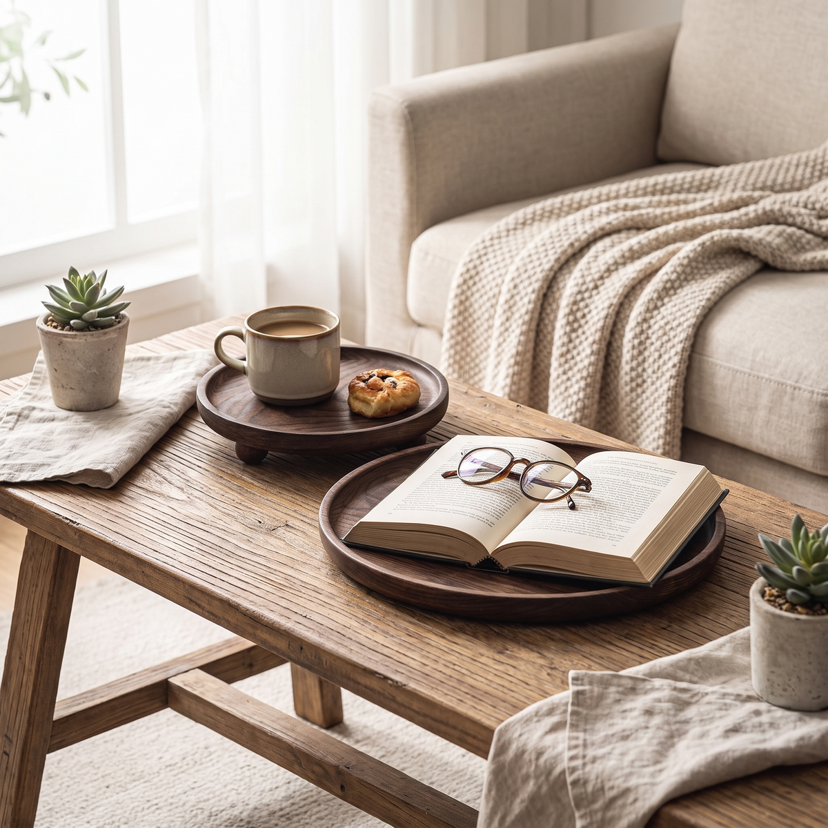 Ashby Wooden Pedestal Catchall Tray