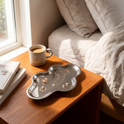 Nimbus Decorative Metal Tray with Scalloped Edge