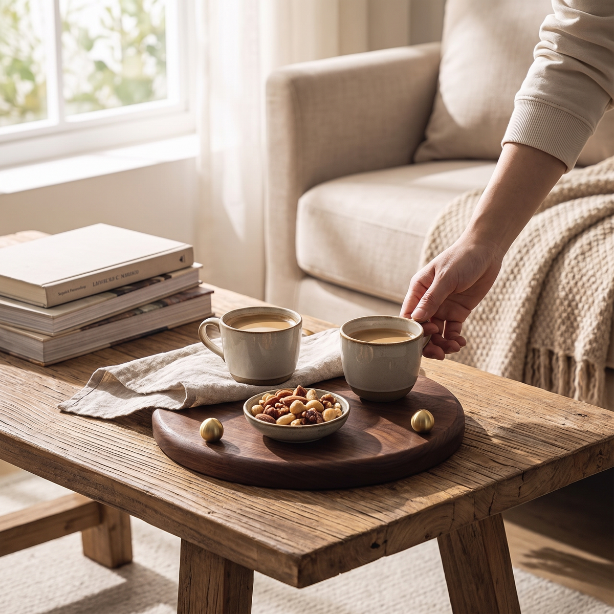 Ashby Wooden Pedestal Catchall Tray