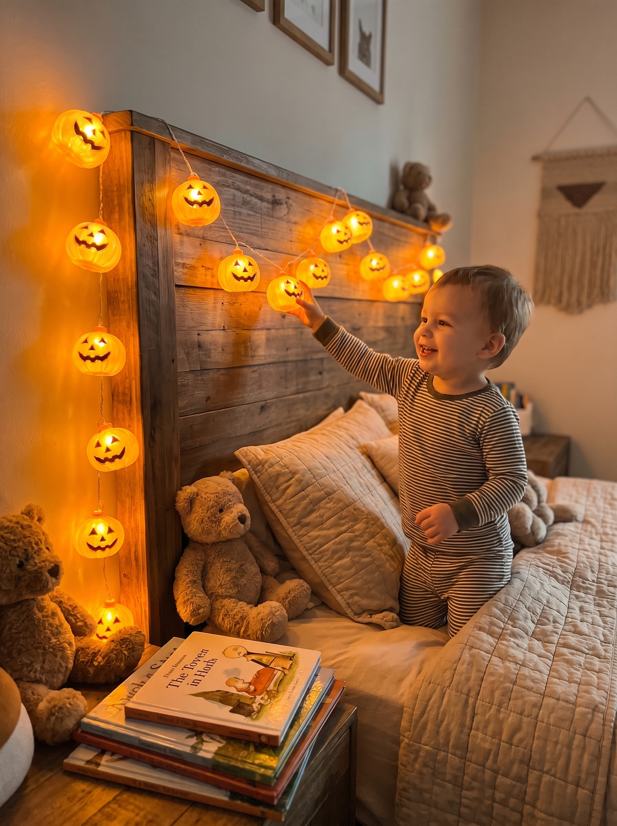 Halloween Pumpkin String Lights, Jack-O-Lantern LED lifestyle image 2
