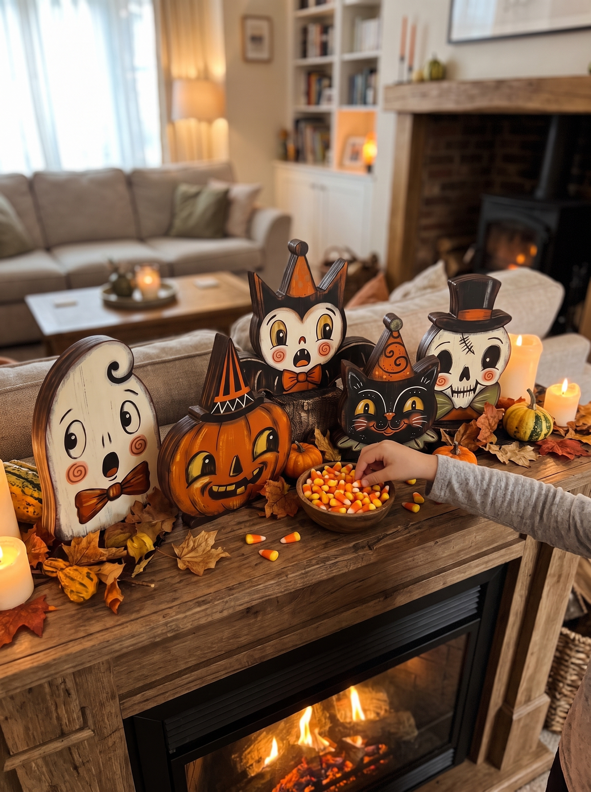 Harvest Halloween Wood Tabletop Signs, Set of 5 lifestyle image 3