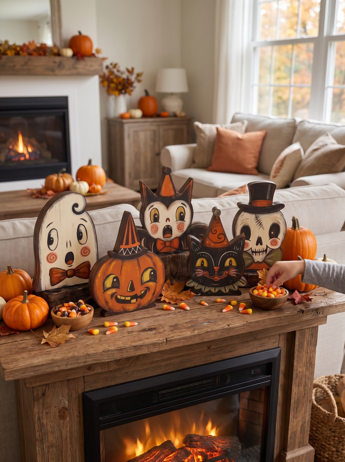 Harvest Halloween Wood Tabletop Signs, Set of 5 lifestyle image 2