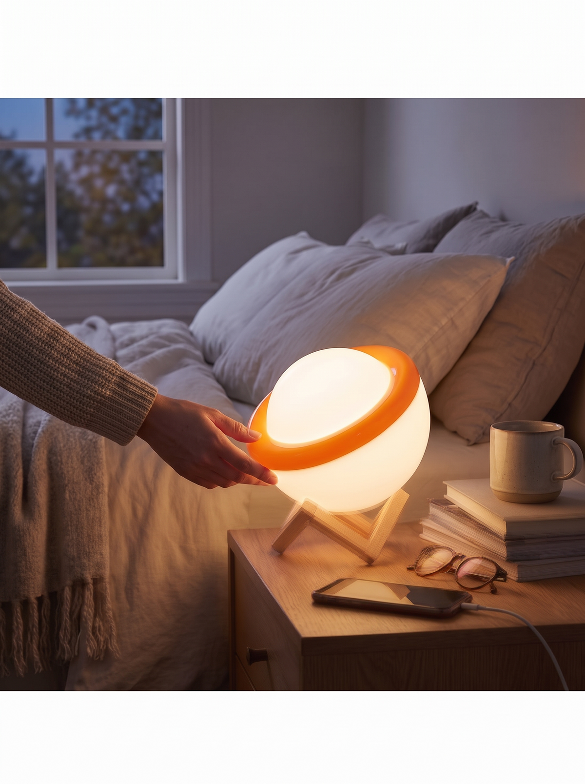 Beacon Dimmable LED Globe Table Lamp, Bedside lifestyle image 1