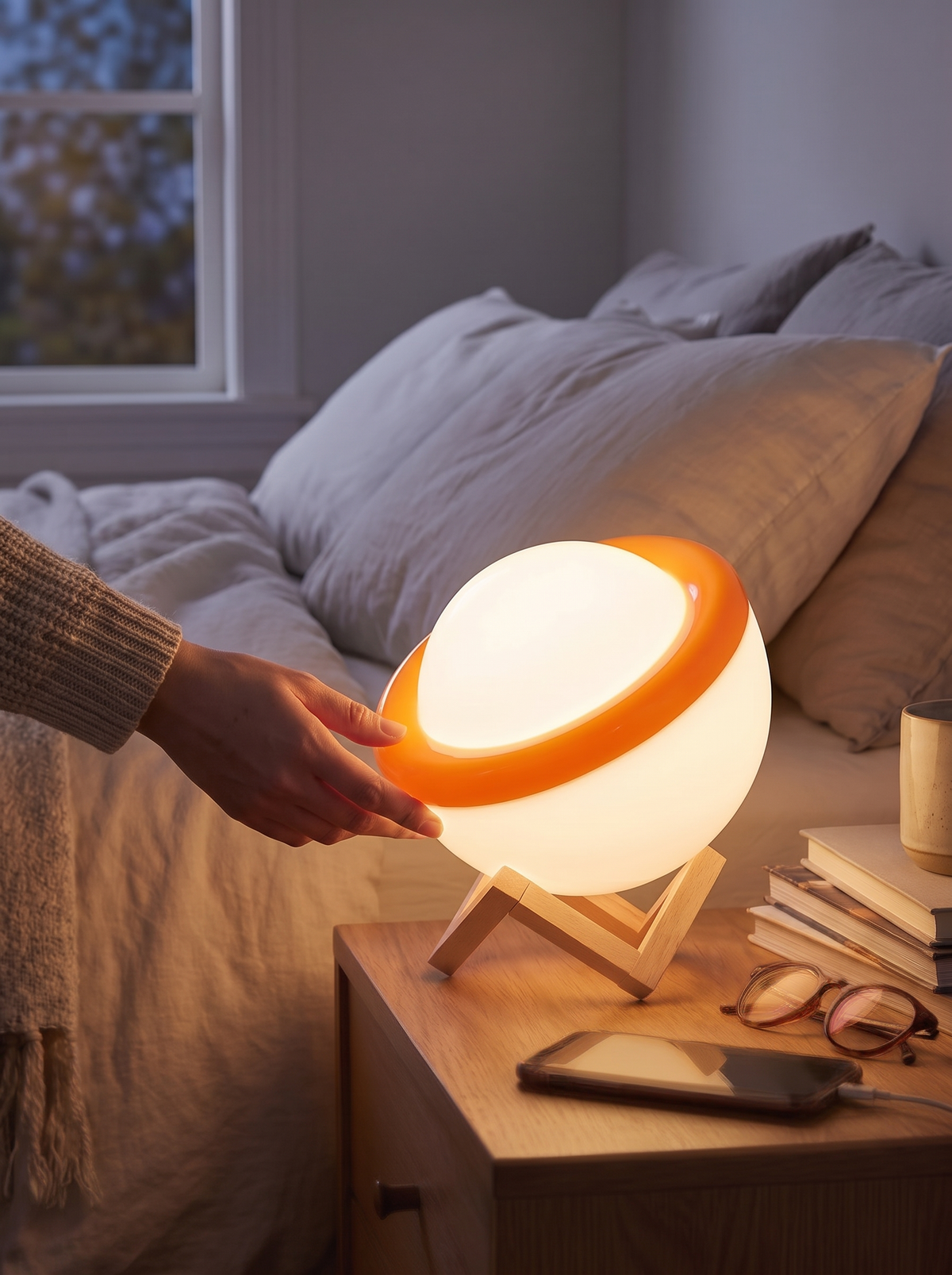 Beacon Dimmable LED Globe Table Lamp, Bedside lifestyle image 3