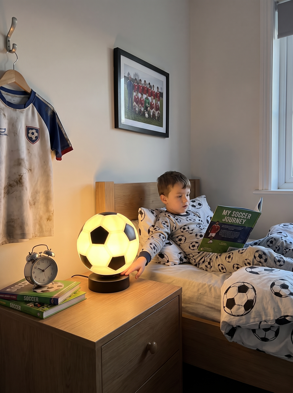 Striker Soccer Ball LED Lamp, Sports Room Night Light lifestyle image 1