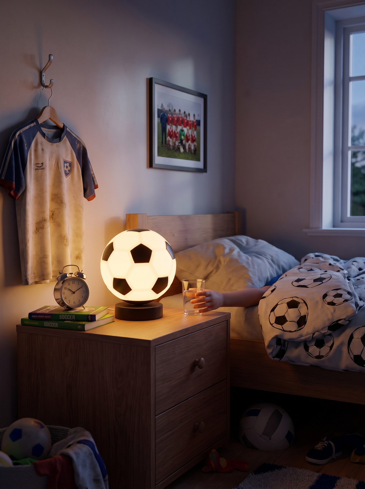Striker Soccer Ball LED Lamp, Sports Room Night Light lifestyle image 2