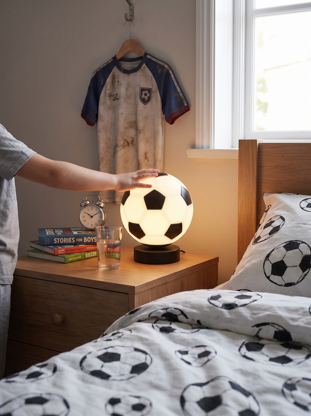 Striker Soccer Ball LED Lamp, Sports Room Night Light lifestyle image 3