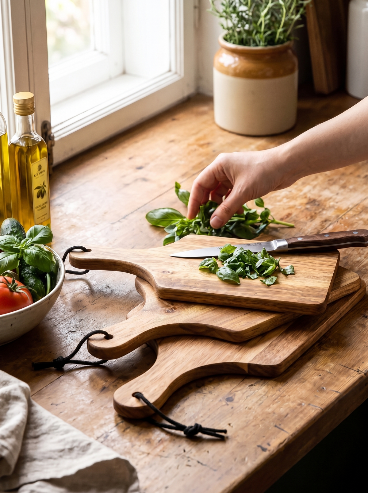 Oakridge Acacia Mini Cutting Boards, 3-Piece Set lifestyle image 2