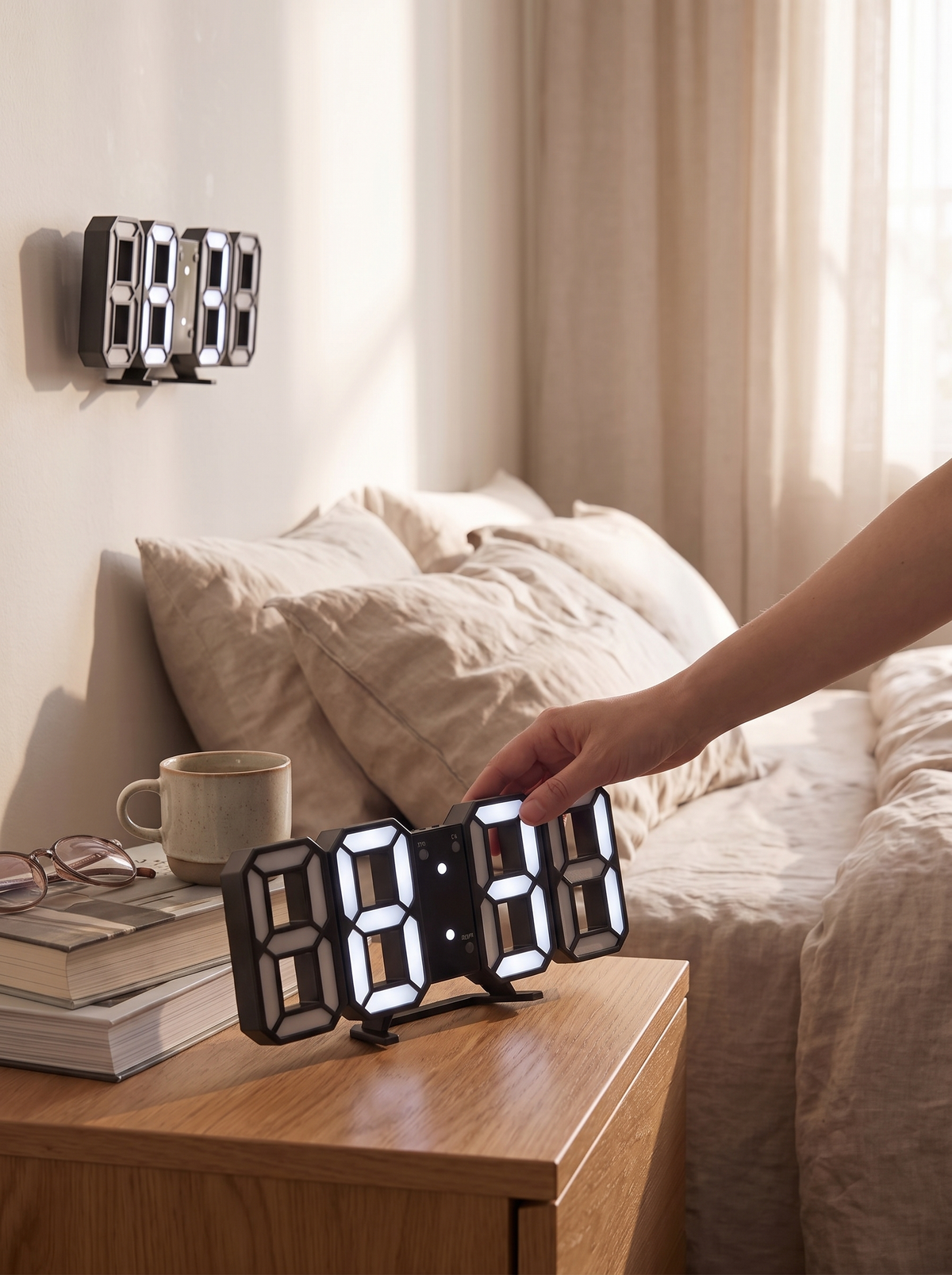 Axiom 3D LED Digital Desk Clock with Temperature lifestyle image 3