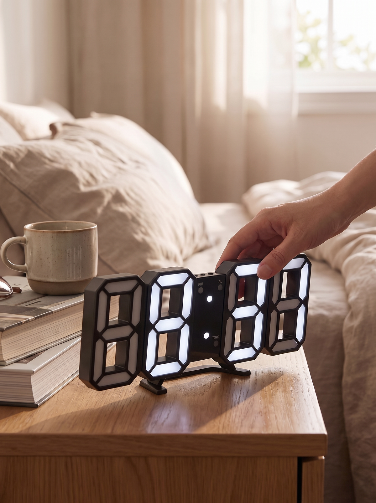 Axiom 3D LED Digital Desk Clock with Temperature lifestyle image 2